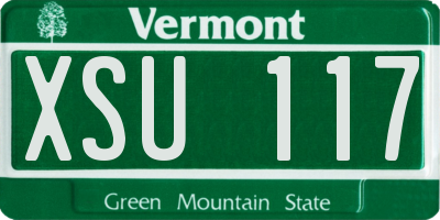 VT license plate XSU117