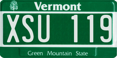 VT license plate XSU119