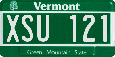 VT license plate XSU121