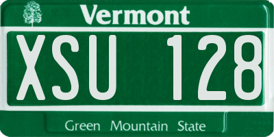 VT license plate XSU128