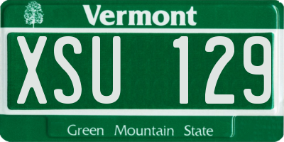 VT license plate XSU129