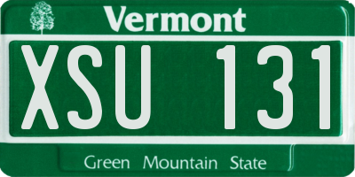 VT license plate XSU131