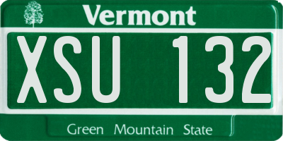 VT license plate XSU132