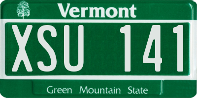 VT license plate XSU141