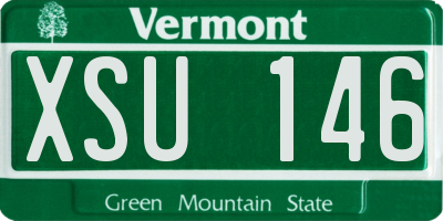 VT license plate XSU146