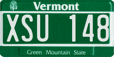 VT license plate XSU148