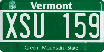 VT license plate XSU159
