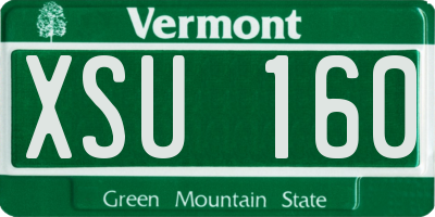 VT license plate XSU160