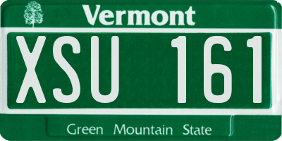 VT license plate XSU161