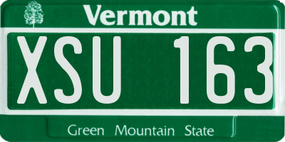 VT license plate XSU163