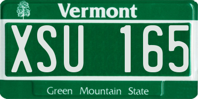 VT license plate XSU165