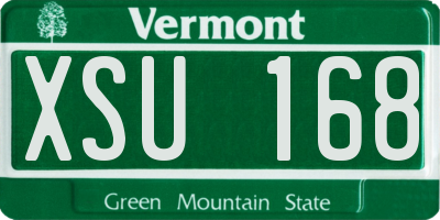 VT license plate XSU168