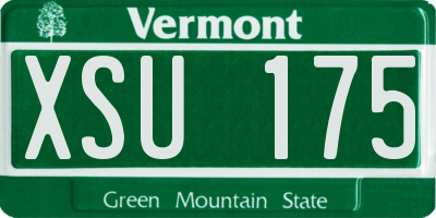 VT license plate XSU175