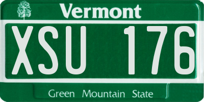 VT license plate XSU176