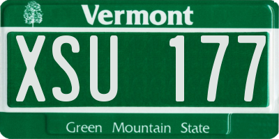 VT license plate XSU177