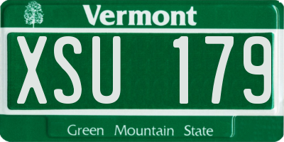VT license plate XSU179