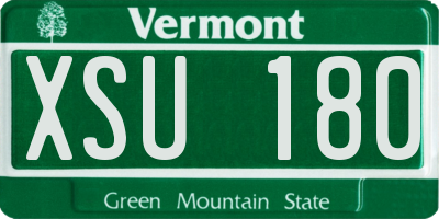 VT license plate XSU180