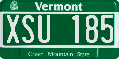 VT license plate XSU185