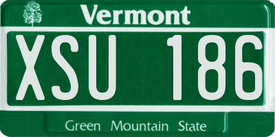 VT license plate XSU186