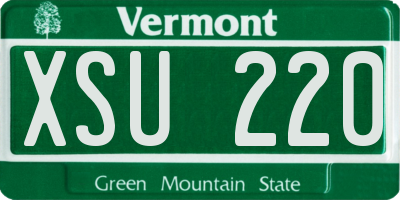 VT license plate XSU220