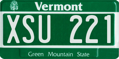 VT license plate XSU221