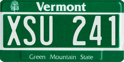 VT license plate XSU241
