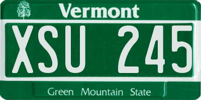 VT license plate XSU245