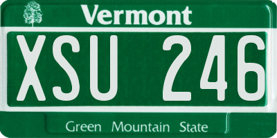 VT license plate XSU246