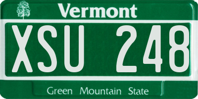 VT license plate XSU248