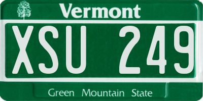 VT license plate XSU249