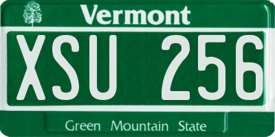 VT license plate XSU256