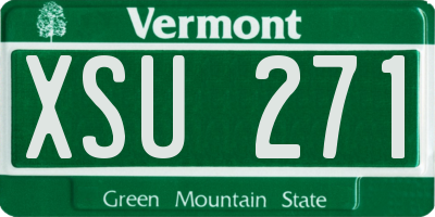 VT license plate XSU271