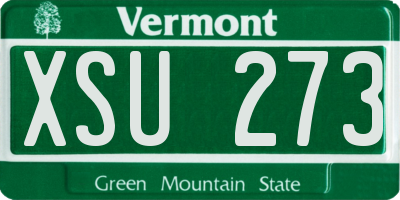 VT license plate XSU273