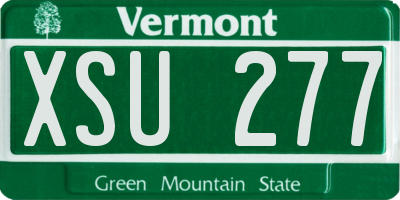 VT license plate XSU277