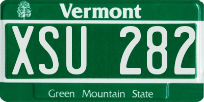 VT license plate XSU282