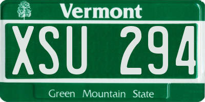 VT license plate XSU294