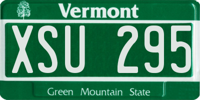 VT license plate XSU295
