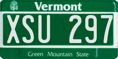 VT license plate XSU297