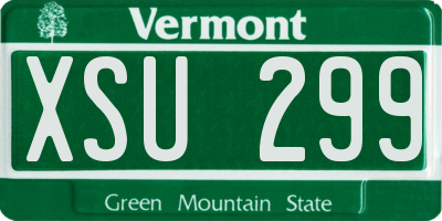 VT license plate XSU299