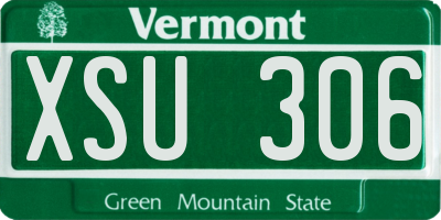 VT license plate XSU306