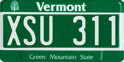 VT license plate XSU311