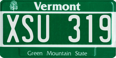 VT license plate XSU319