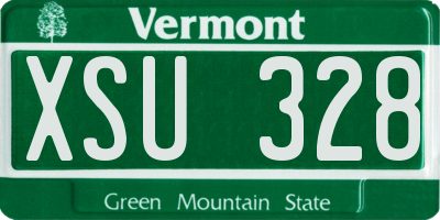 VT license plate XSU328