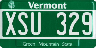 VT license plate XSU329