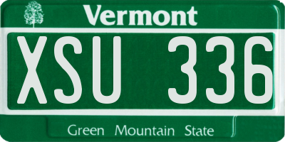VT license plate XSU336