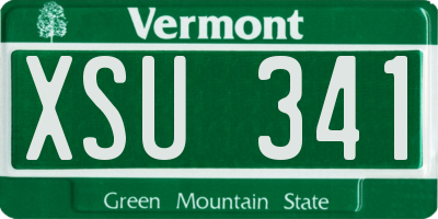 VT license plate XSU341