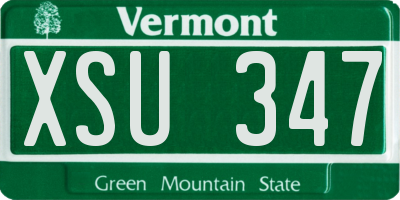 VT license plate XSU347