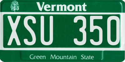 VT license plate XSU350