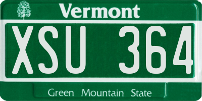 VT license plate XSU364