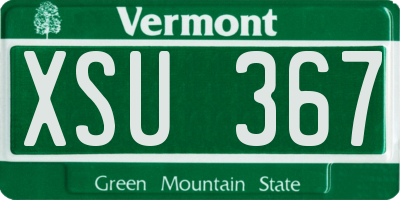VT license plate XSU367